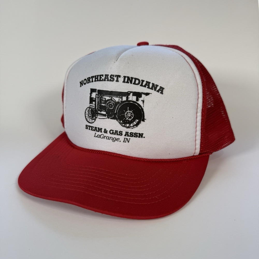 Vintage MadHatter Trucker Hat Northeast Indiana Steam Gas Assn LaGrange Snapback